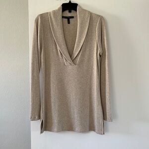 White House Black Market Oatmeal / Tan Tunic